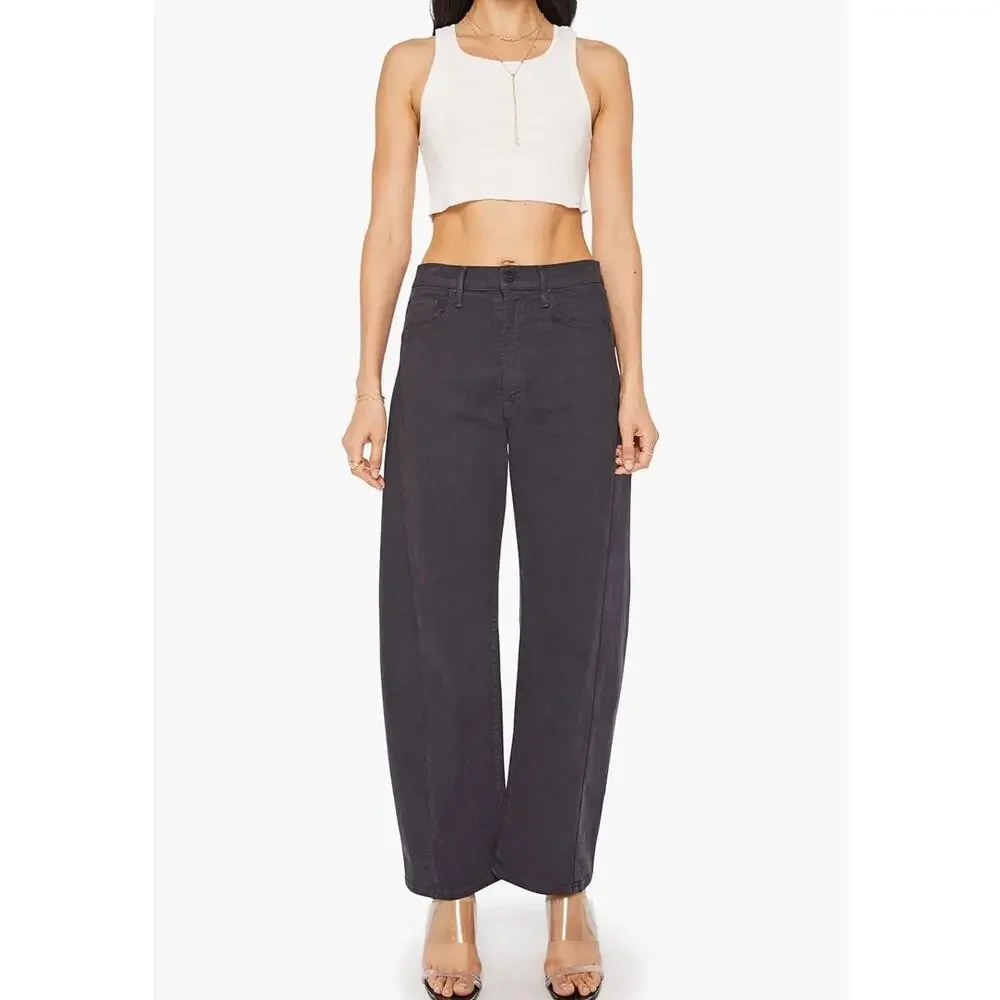 MOTHER The Half Pipe Flood Jeans 29 Cats And Dogs Faded Black NEW - Picture 4 of 12
